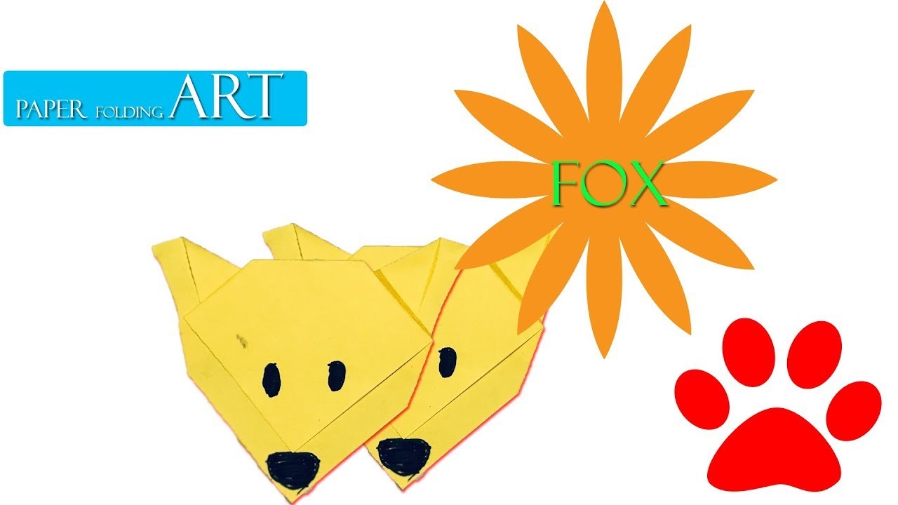 step by step cute easy origami fox