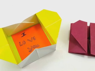 Origami Tutorial - How to fold an Easy Origami Heart Box Valentine's Day