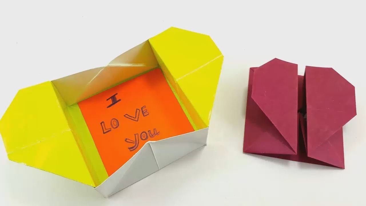 Origami Tutorial - How to fold an Easy Origami Heart Box Valentine's Day