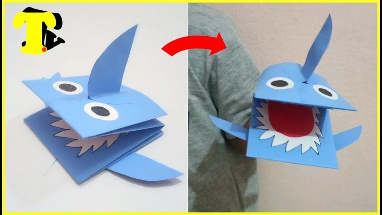 [Paper Shark Fish] How to make paper puppet for kids