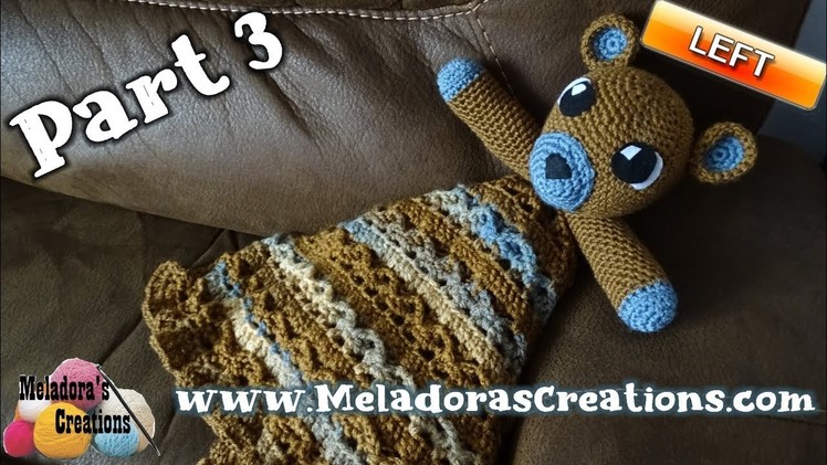 Teddy Bear Lovey Part 3 - Left Handed Crochet Tutorial