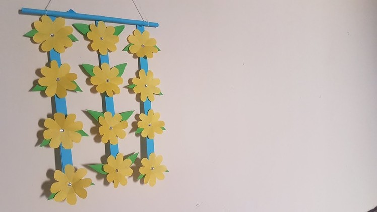 Wall Decoration Ideas with Paper Flowers For Home, Bedroom, School or Birthday