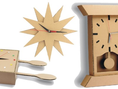 3 Amazing DIY Cardboard Project Wall Clocks – 3 DIY Projects from Cardboard
