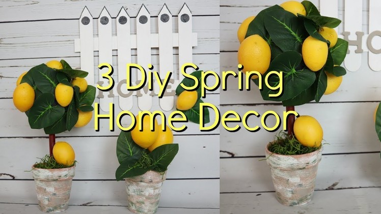 3 DIY Spring Home Decor | DIY Lemon Topiaries & Birdhouse Fence
