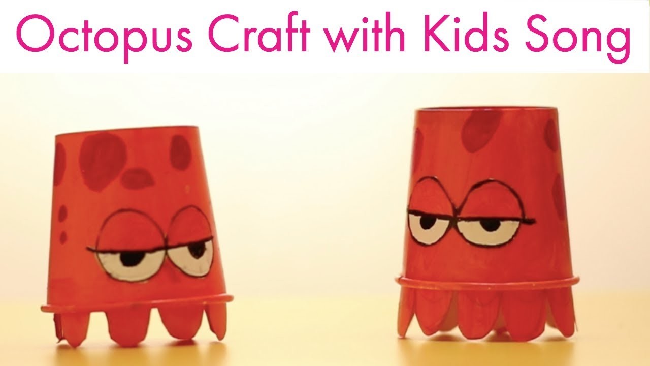 Animal Crafts for Kids I Octopus Craft with Hindi Kids Song I बच्चों के गीत I Animal Song