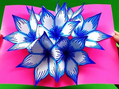 DIY 3D flower POP UP card - Paper Flowers