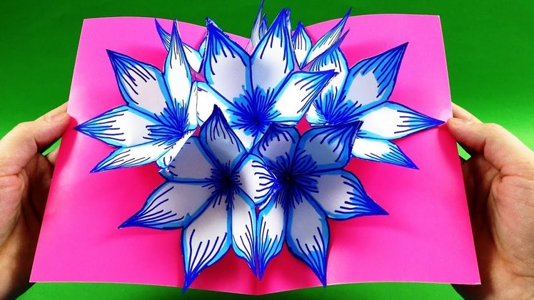 DIY 3D flower POP UP card - Paper Flowers