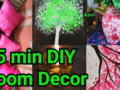 DIY easy home decor|No cost diy|5 min diy|Easy pot painting|Easy canvas painting|Water candle|Asvi