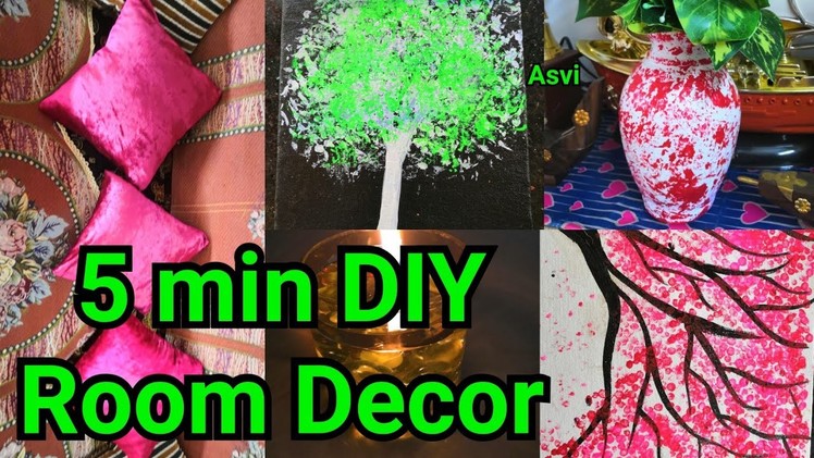 DIY easy home decor|No cost diy|5 min diy|Easy pot painting|Easy canvas painting|Water candle|Asvi