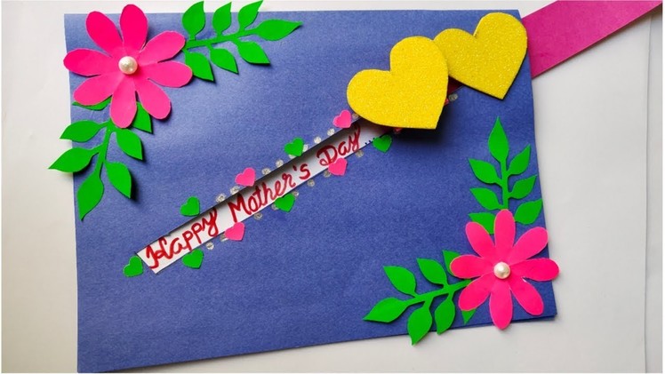 DIY Mother's day card, Handmade Mother' day card. Woman's day card