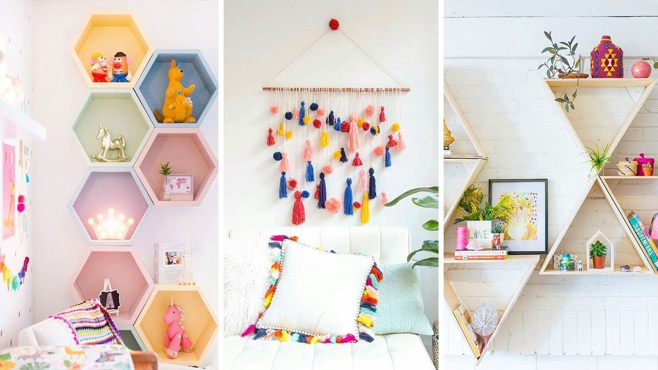 DIY ROOM DECOR 20 DIY Room Decorating Ideas for Girls DIY Wall ...