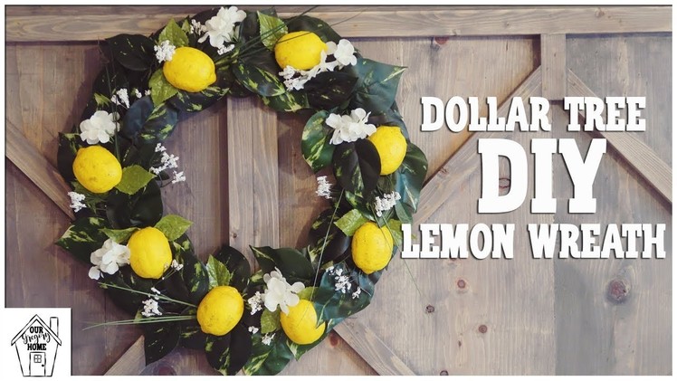 DOLLAR TREE DIY LEMON WREATH | DIY SPRING LEMON DECOR!