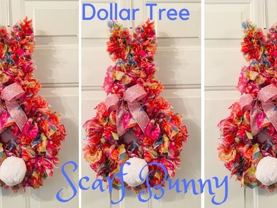 Dollar Tree Scarf Rag Bunny Wreath DIY