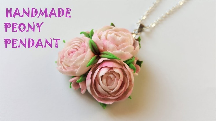 How To Make A Peony Pendant From Polymer Clay
