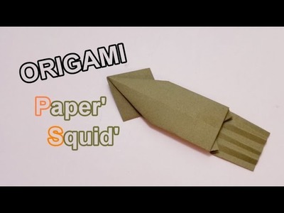 Okay! ll Origami Paper Folding Squid (cuttlefish) turorial