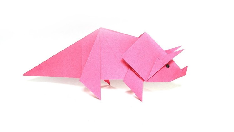 Origami Dinosaur Triceratops Easy - Paper Crafts 1101