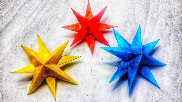 Origami|Origami star for christmas|Paper Star For Christmas|Stop Motion Lover