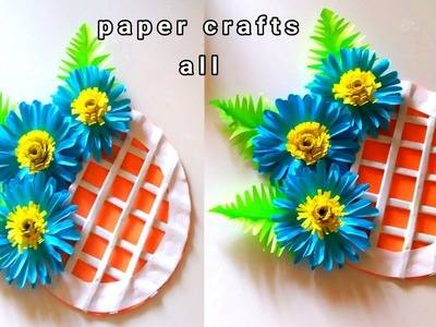 Room decoration handmade paper flower. wall decoration at home with paper flowers
