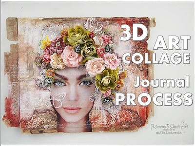 3D Art Collage Process using Magazine Cut Outs ♡ Maremi's Small Art ♡