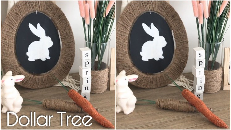 5 Rustic Farmhouse EASTER DOLLAR TREE DIY | How to make Twine Carrots