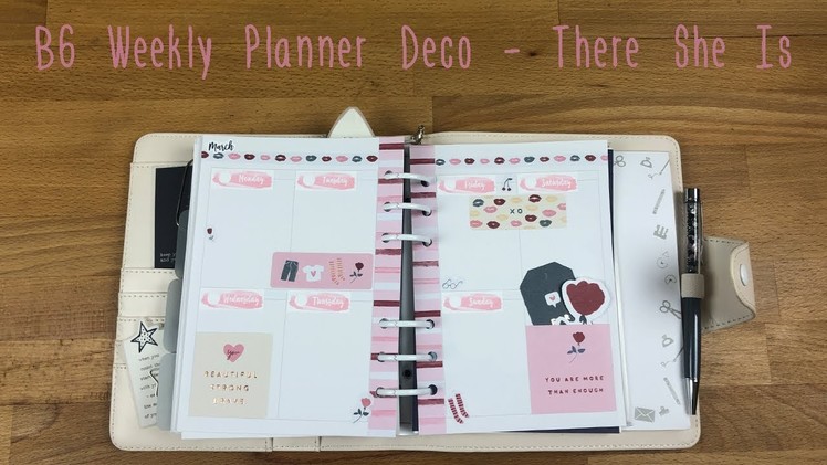 B6 Weekly Planner Decoration - kikki.K There She Is Collection