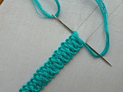 Basic hand embroidery: Braid Stitch or Cable Plait Stitch