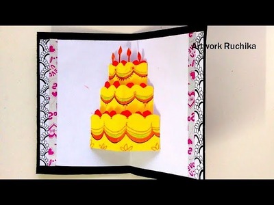 Beautiful Pop up Cake Card |  Birthday Special Card