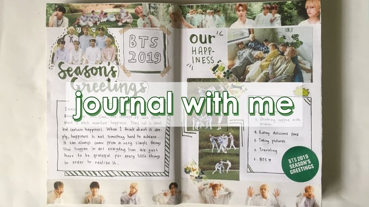 BTS Season's Greetings 2019 Spread | Kpop Journal With Me #2