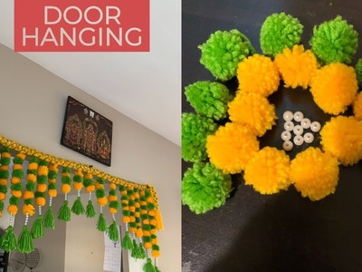 DIY pom pom Toran door hanging || NRI blogs || Happy Home Maker Subhra