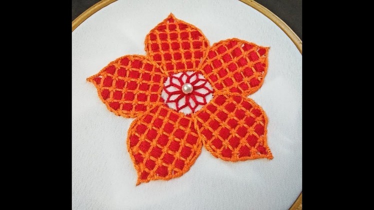 Hand Embroidery | Checkered Stitch Hand Embroidery | Elegant Hand Embroidery For Beginners