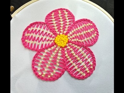 Hand Embroidery | How To Make Fantasy Flower Embroidery Tutorial | Fantasy Flower Stitch
