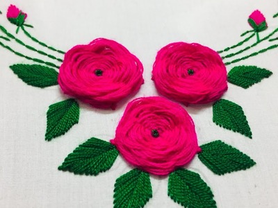 Hand Embroidery:modern neckline embroidery design by nakshi design art.