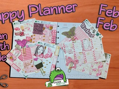 Happy Planner Plan with me Feb. 11-17 featuring Stickermonsterco