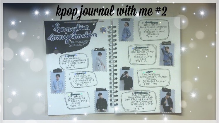 ✨ kpop journal with me #2 | BTS profiles