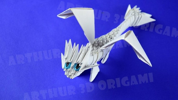Light Fury, Toothless Girlfriend, Day Fury Dragon ✿ 3D Origami simple (for beginners)