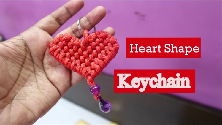 Macrame Beginner tutorial- heart shape macrame keychain | Macrame Art Best creations