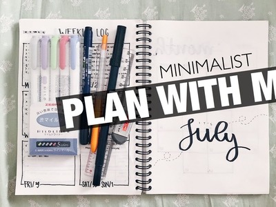 PLAN WITH ME July 2018 | Minimalist Bullet Journal for Blogger | Indonesia