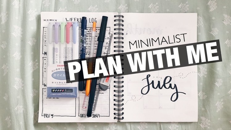PLAN WITH ME July 2018 | Minimalist Bullet Journal for Blogger | Indonesia