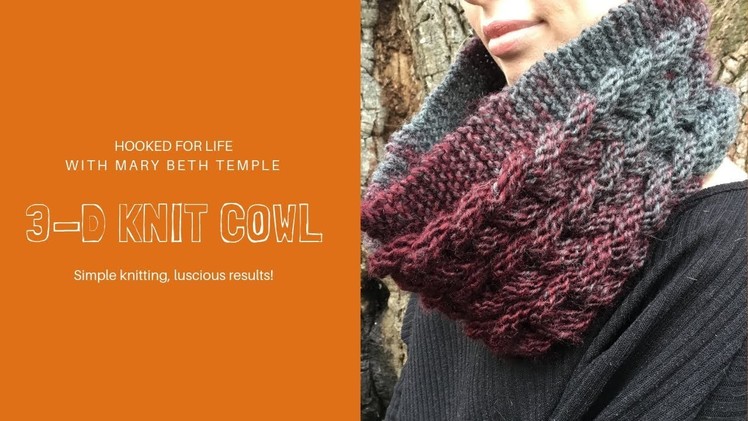 3-D cowl - Free Knitting Pattern