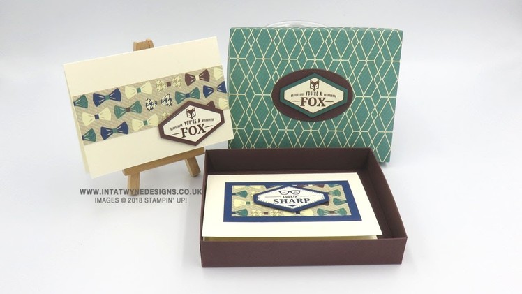 5 x Note Card Gift Box Using True Gentleman Suite