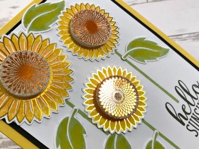 Autumn Stamp-n-Foil - Graphic Sunflowers