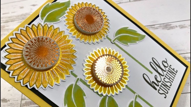 Autumn Stamp-n-Foil - Graphic Sunflowers