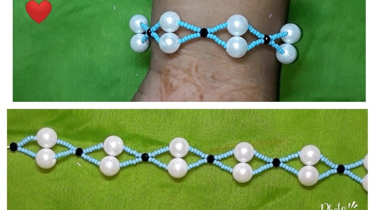 Easy idea for Making pearl bracelet