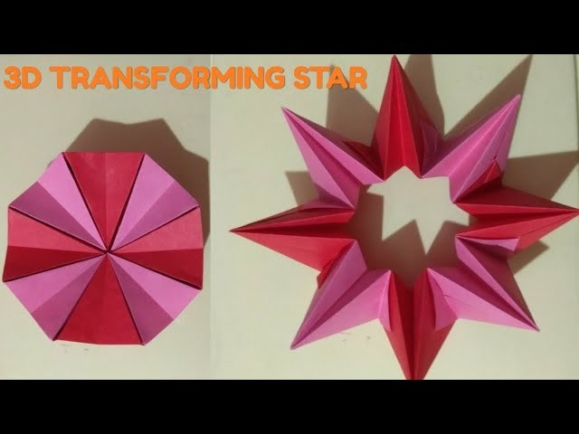 Easy Moving Origami 3D Magic Circle Fireworks. Transforming star ???? Paper Toy