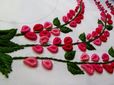 Hand Embroidery: Neckline Embroidery.Brazilian Embroidery