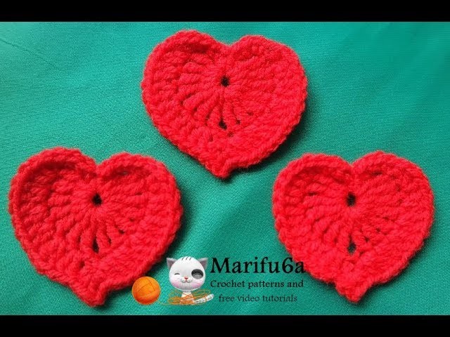 How to crochet tiny heart applique free pattern for beginners