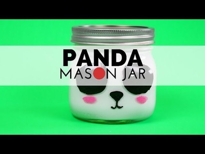 How to Paint a Panda Mason Jar