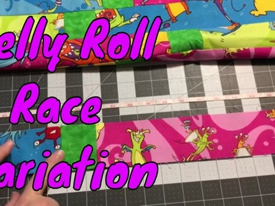 Jelly Roll Race Variation Baby Quilt