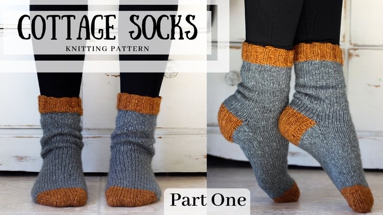 Knit Socks Magic Loop Method Part One - The Cottage Socks (Body, Heel Flap, Heel Turn)