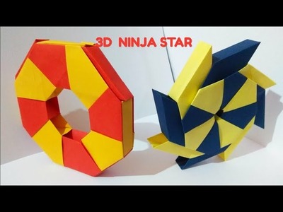 Moving 3D Origami Easy - Transforming ninja star - 3D Origami Moving Shuriken - Paper Art 3D Toys